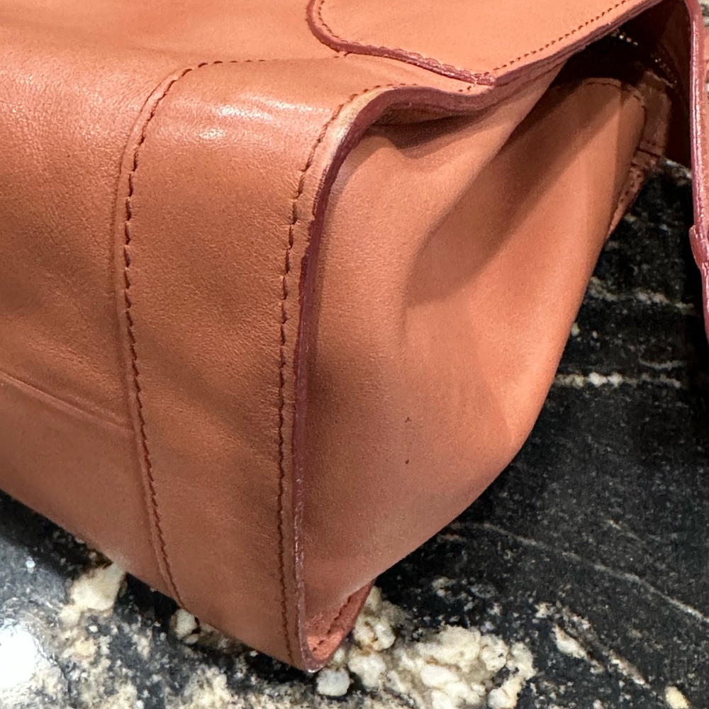 See by chole Coral Pink Leather-Style Satchel with Scarf Accent - Picture 11 of 16